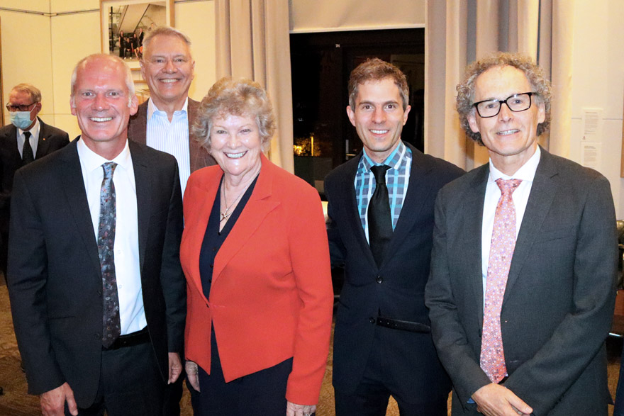 Nicolas Parkhill (ACON), Adj. Prof. Bill Bowtell, The Hon Dr Jillian Skinner, Justin Koonin (ACON), Prof. Andrew Grulich (Kirby Institute)