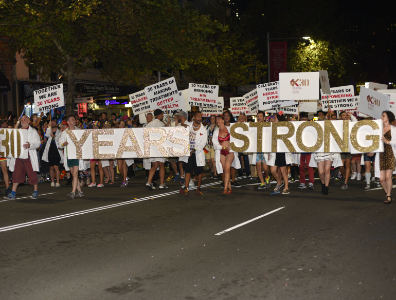 30 Years Strong Kirby Institute at the 2016 Sydney Mardi Gras