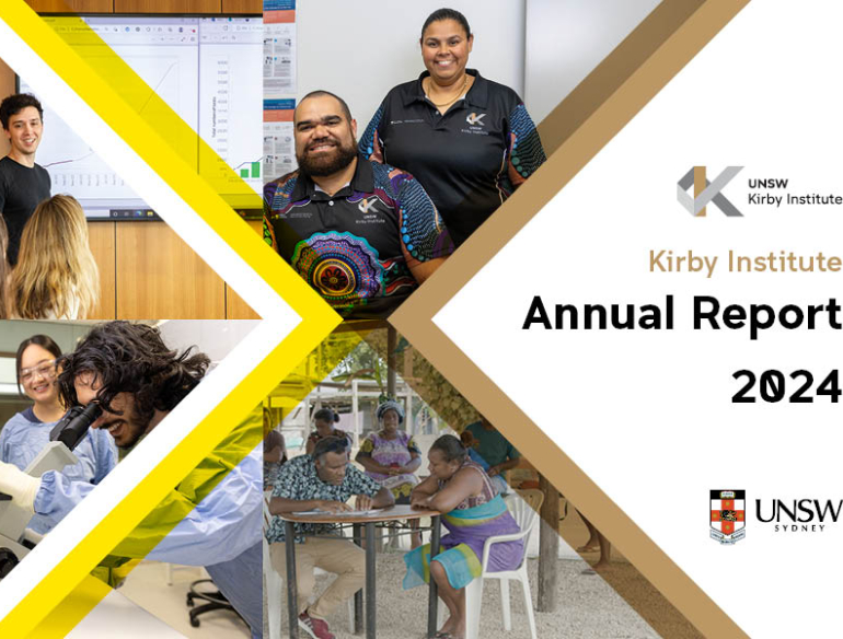 Front cover of the Kirby Institute annual report 2024