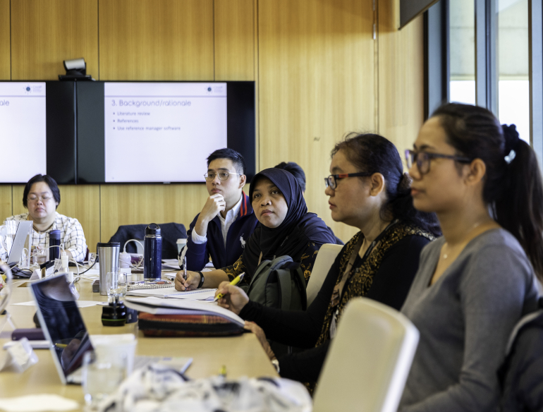 CHART research training participants in a capacity building workshop. Credit: Bec Lewis/Kirby Institute.