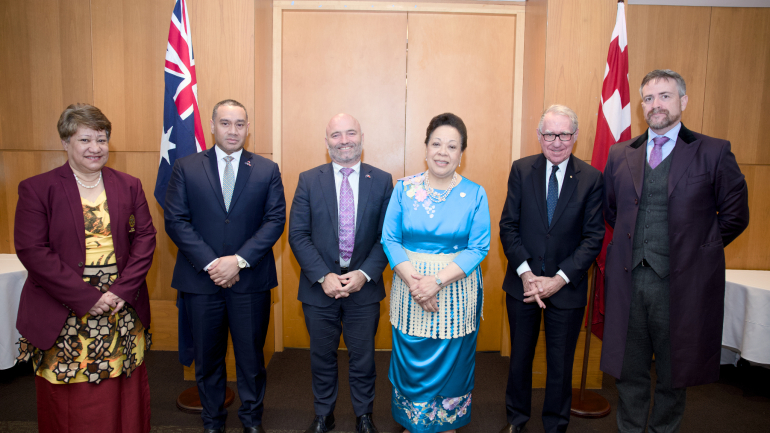 Queen of Tonga David Gonski Attila Briggs royal visit UNSW