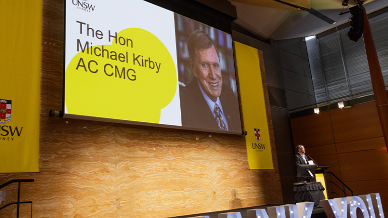 Michael Kirby Vice chancellor award night unsw Attila Brungs