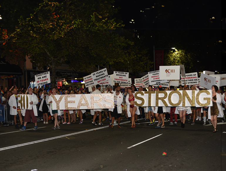 30 Years Strong Kirby Institute at the 2016 Sydney Mardi Gras