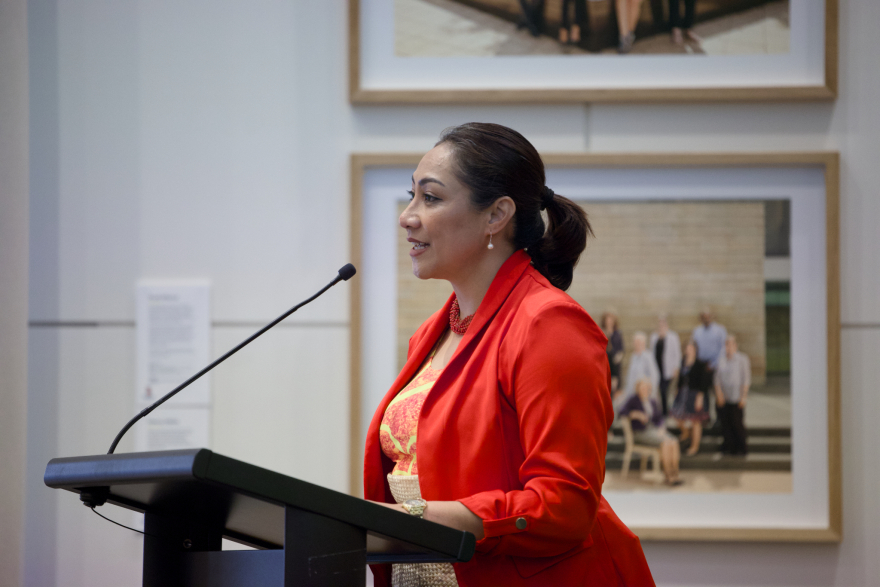 Specialist in Obstetrics & Gynaecology, Chief Medical Officer for the Ministry of Health in Tonga and lead for the cervical screening program Dr Falahola Fuka addressed the delegation at UNSW. 