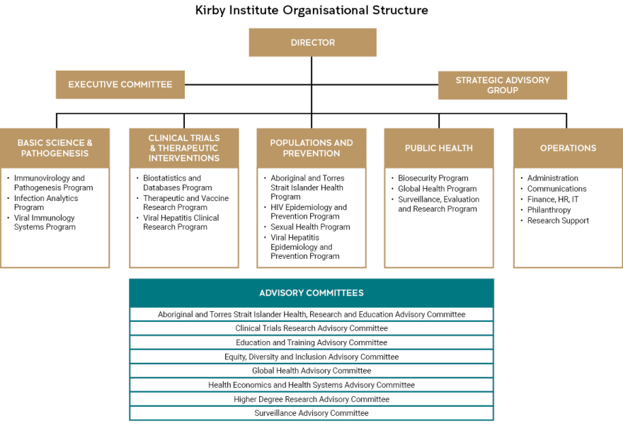 Kirby Institute Organisational Structure