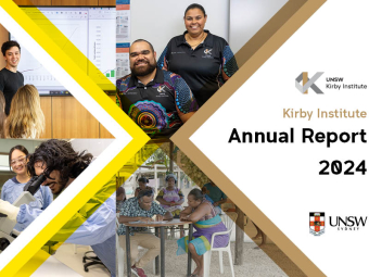 Front cover of the Kirby Institute annual report 2024