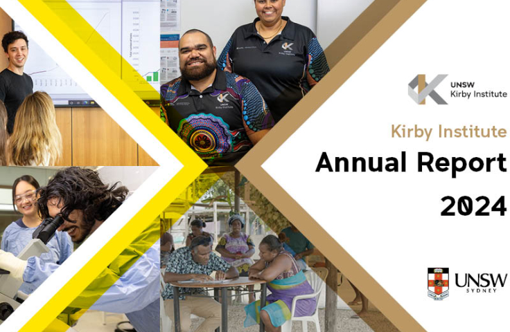 Front cover of the Kirby Institute annual report 2024