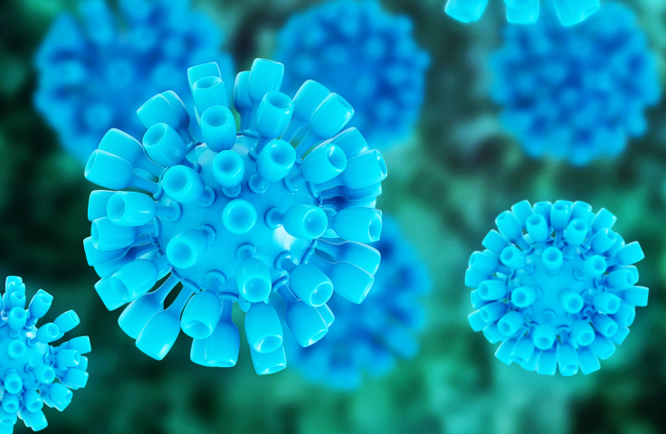 Hepatitis C illustration as blue cells. Credit: Shutterstock